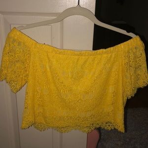 Yellow crop top